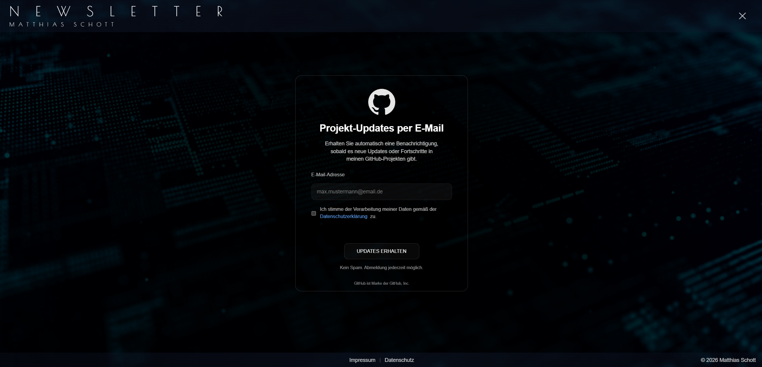 Newsletter-Frontend
