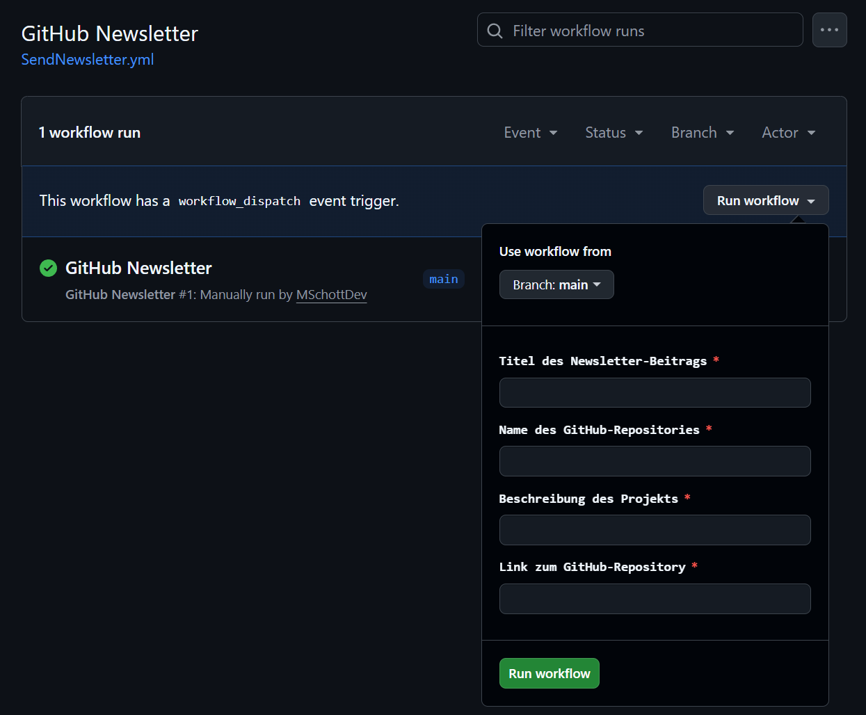 GitHub Actions Deployment