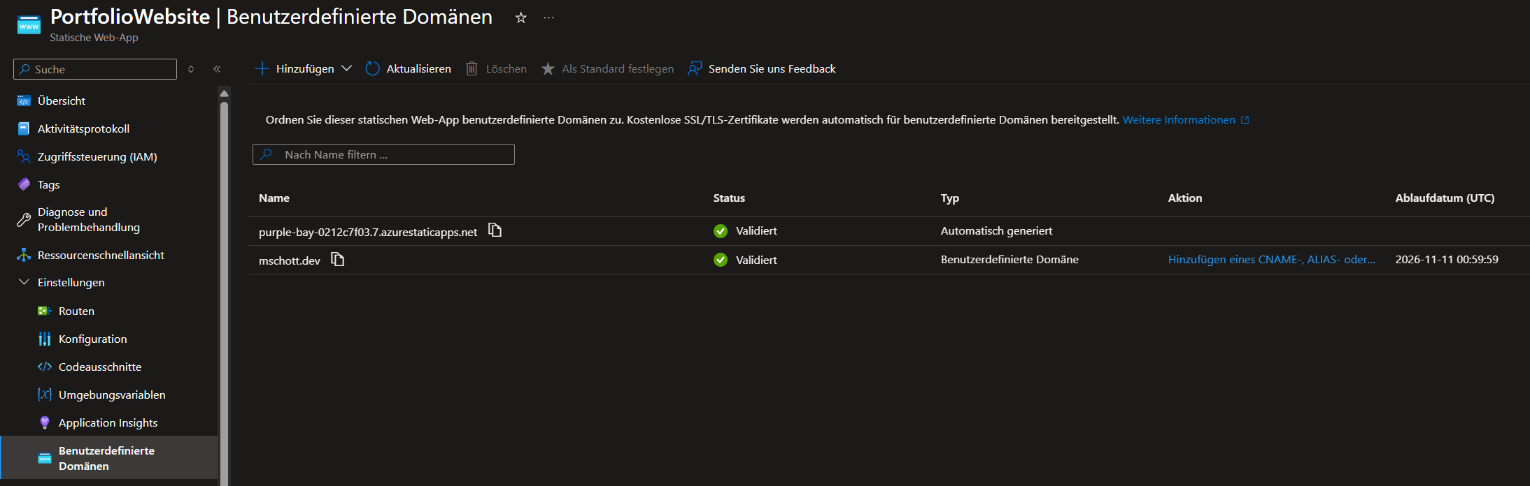 Azure Custom Domain